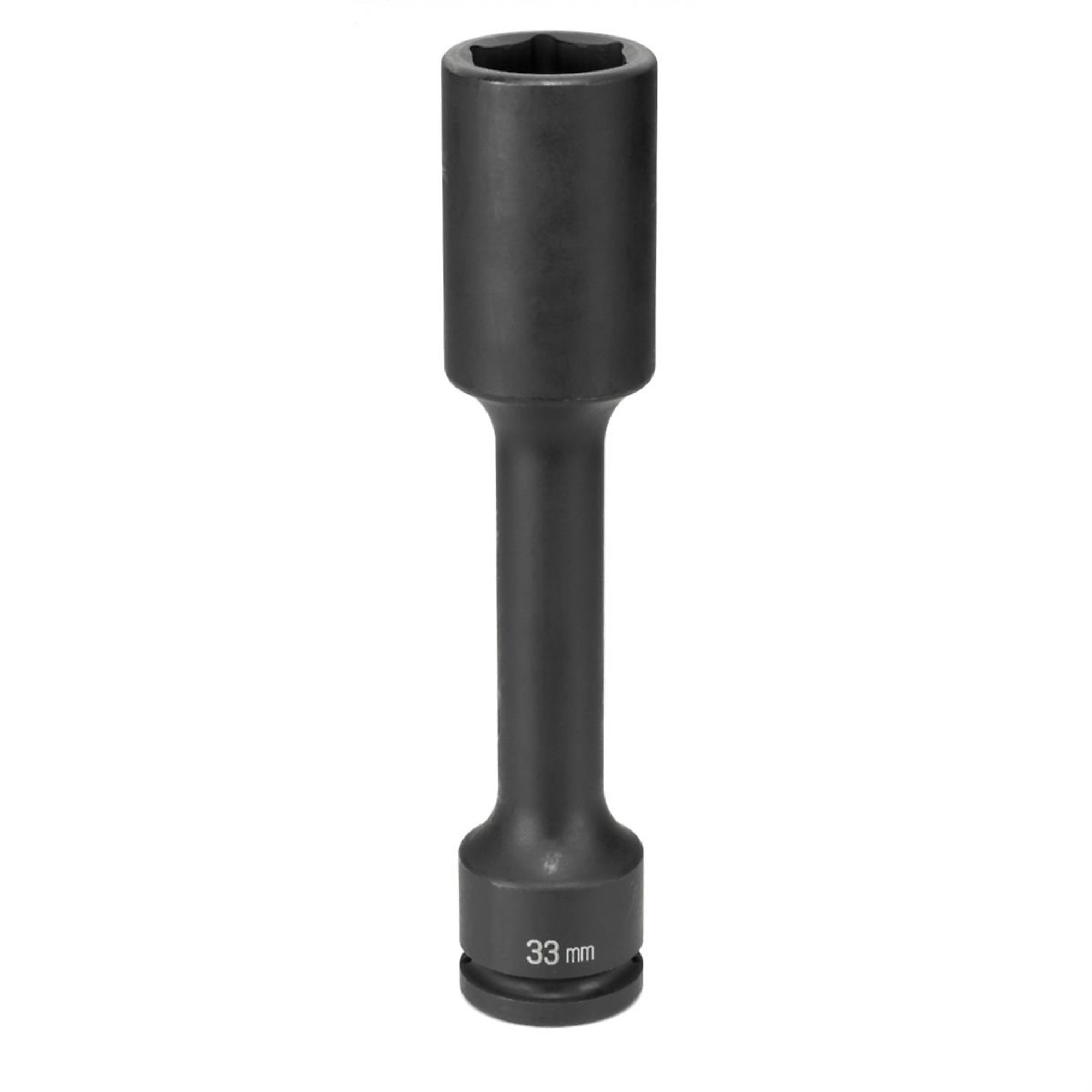 Grey Pneumatic Extra-Long Impact Socket — 33mm, 3/4in. Drive, 6-Point, Chrome-Molybdenum Steel, Model# GRE3433MDL